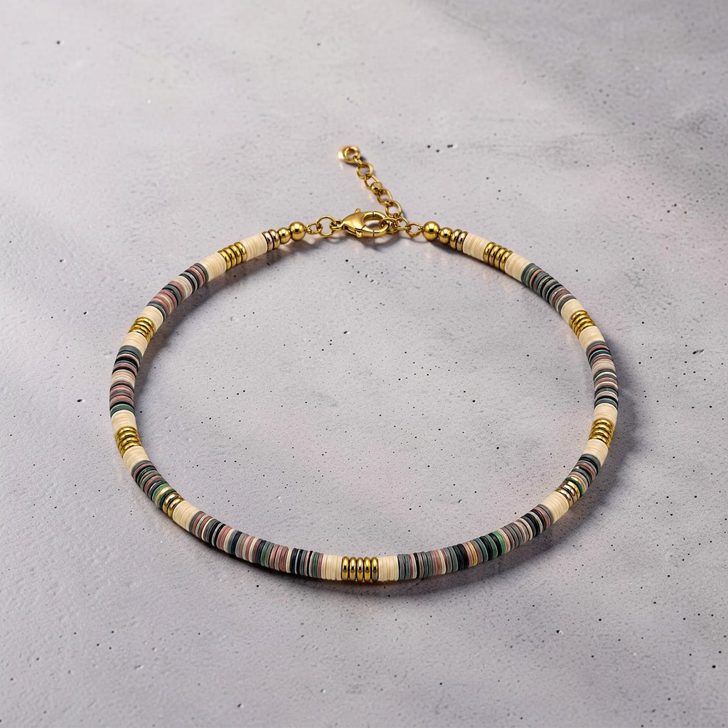 Neutral Multicolor Beaded Bracelet