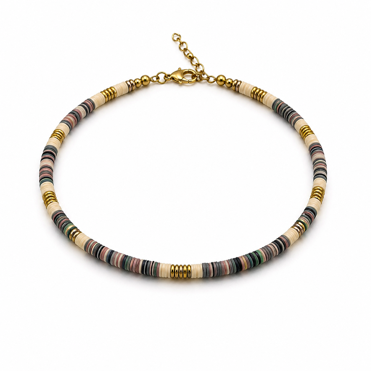 Neutral Multicolor Beaded Bracelet