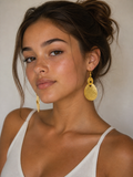 Moon link earrings