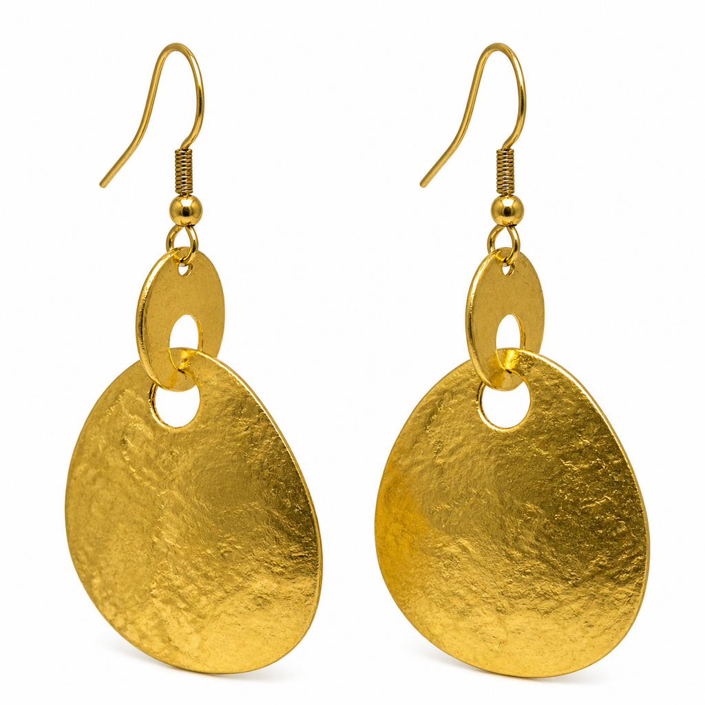 Moon link earrings