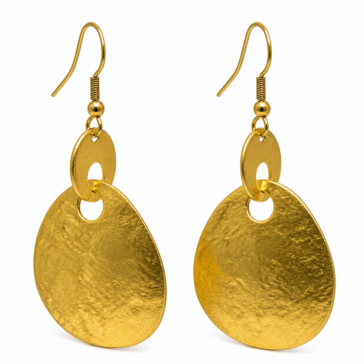 Moon link earrings
