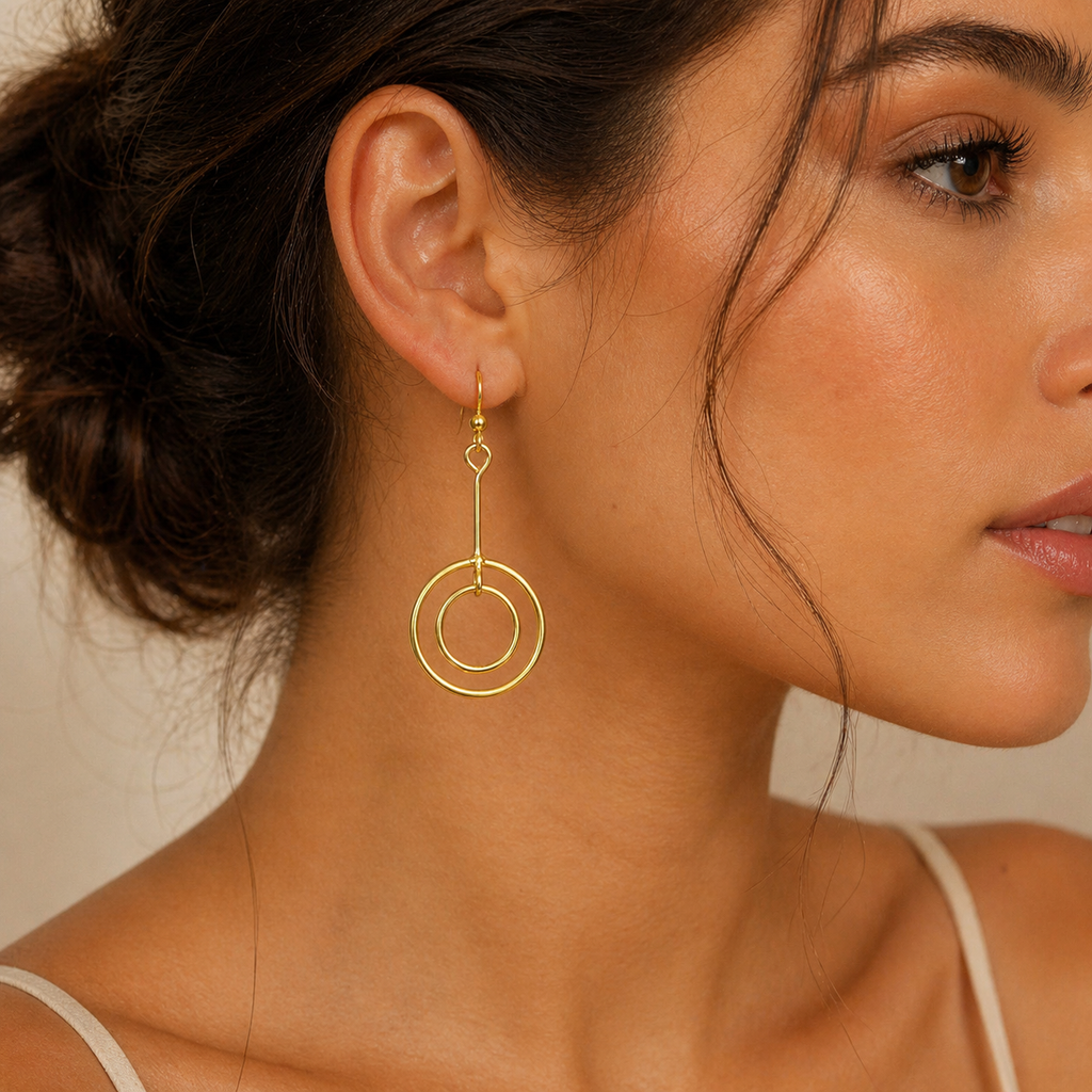 Orbit drop earrings