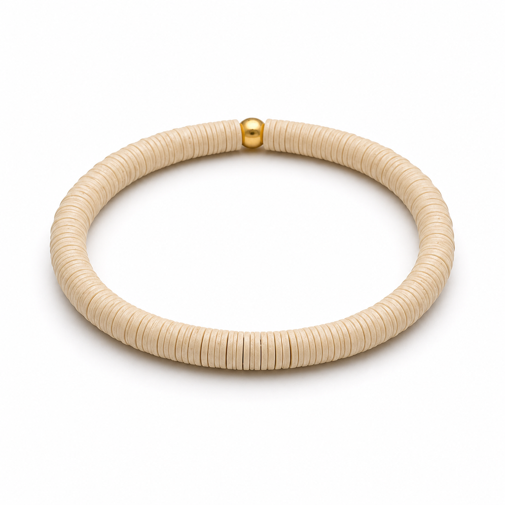 Minimalist White Stretch Bracelet