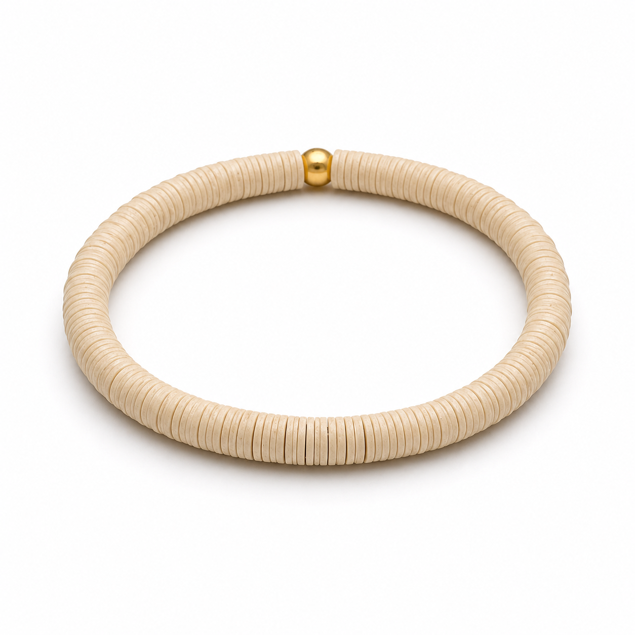 Minimalist White Stretch Bracelet
