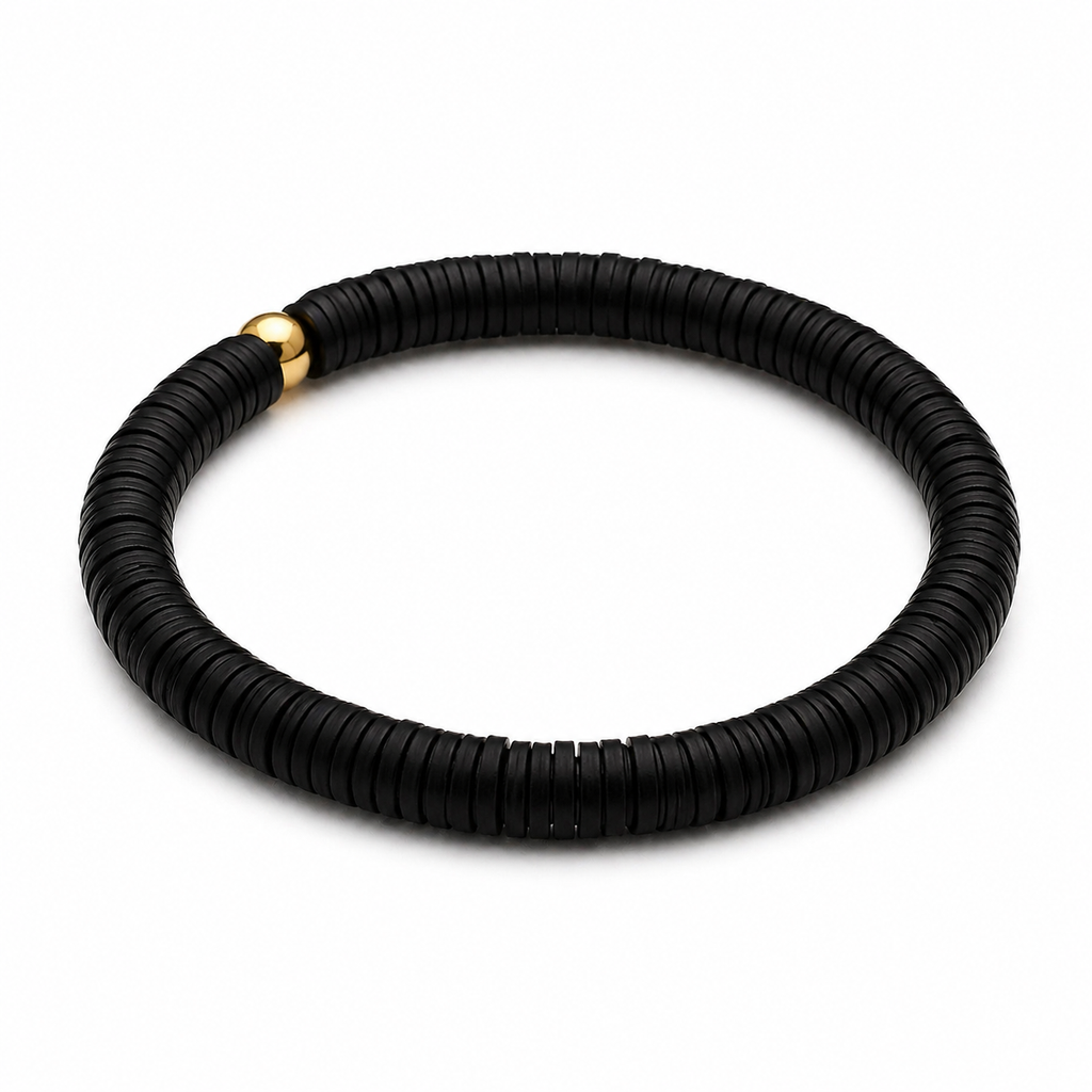 Minimalist Black Stretch Bracelet