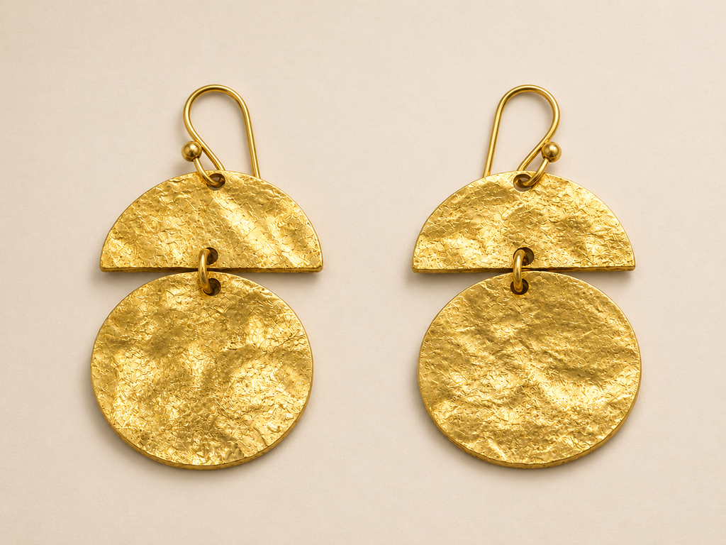 Half full moon earrings