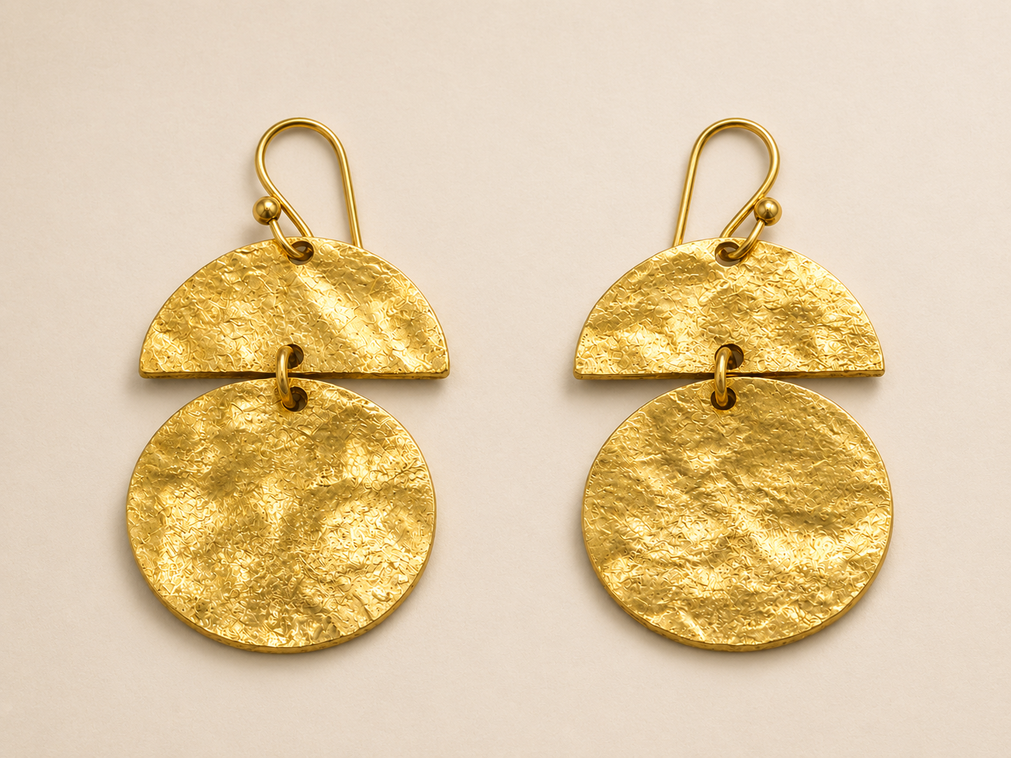 Half full moon earrings